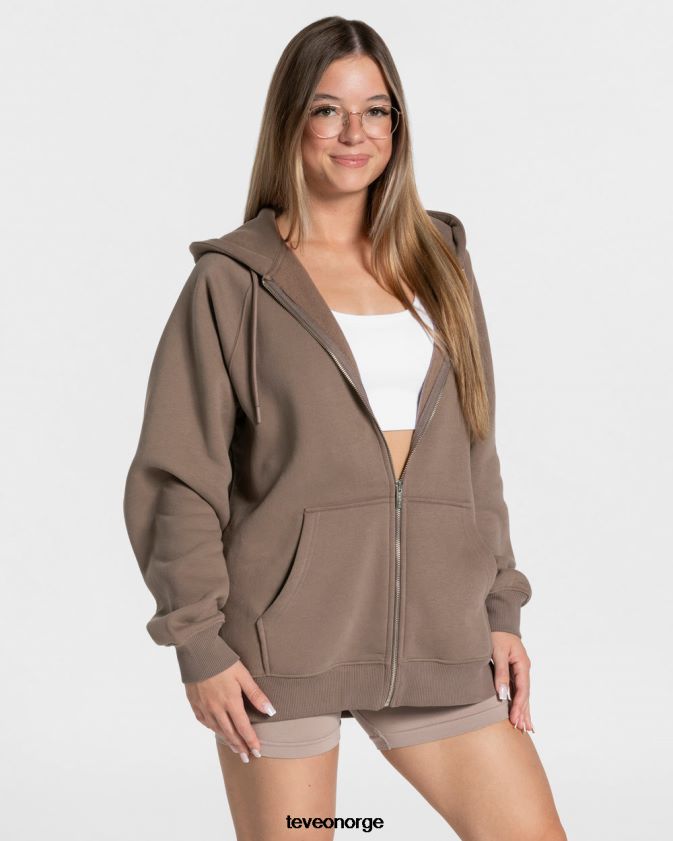 TEVEO klær 0H40JL11 mokka kvinner godteri oversized jakke