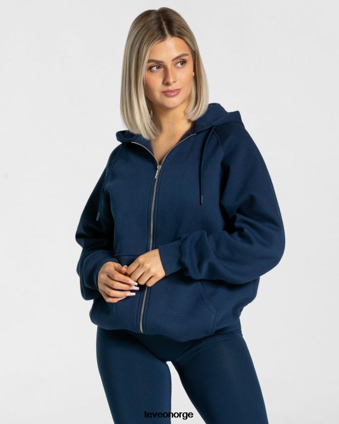 TEVEO klær 0H40JL21 mørke blå kvinner statement oversized jakke
