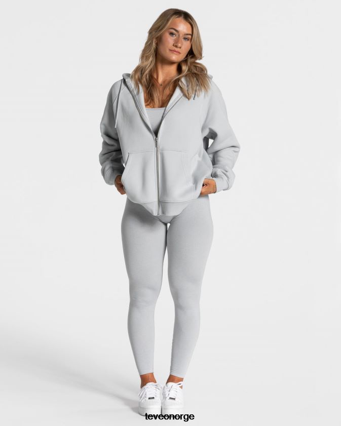 TEVEO klær 0H40JL24 lysegrå kvinner statement oversized jakke