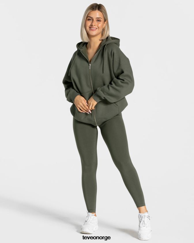 TEVEO klær 0H40JL26 kaki kvinner statement oversized jakke