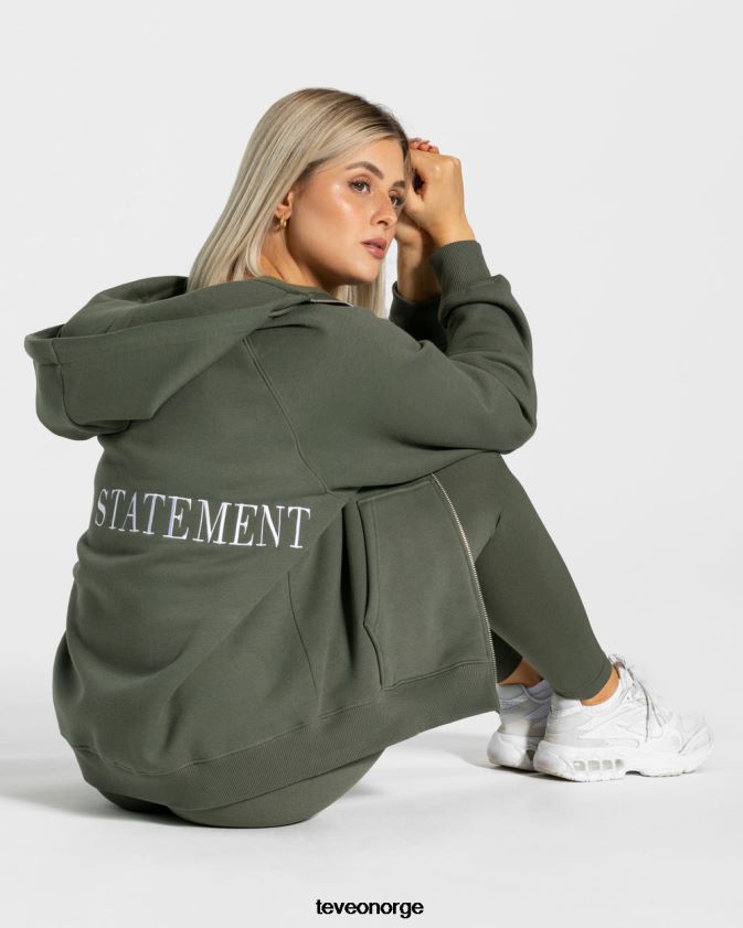 TEVEO klær 0H40JL26 kaki kvinner statement oversized jakke