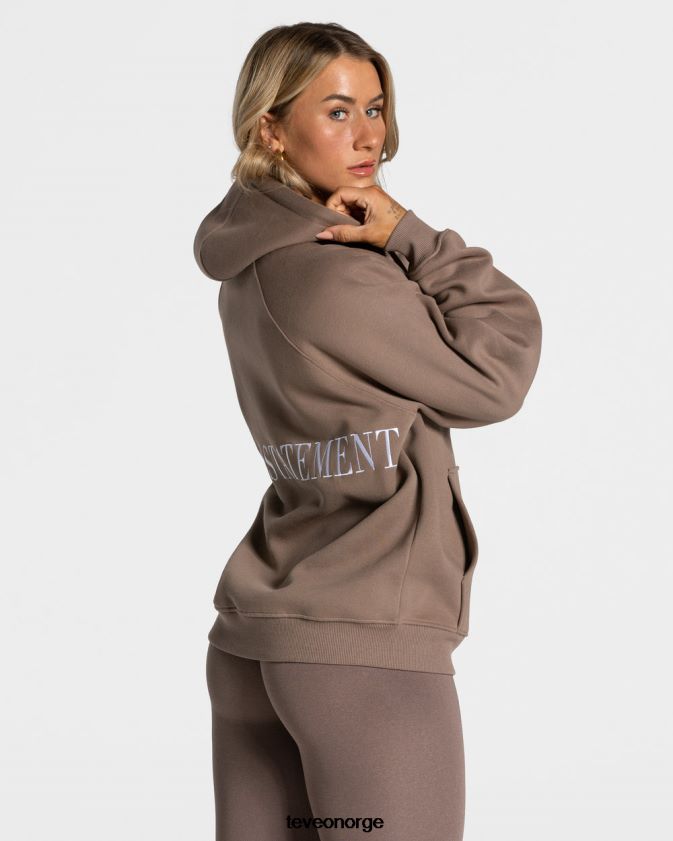 TEVEO klær 0H40JL27 mokka kvinner statement oversized jakke