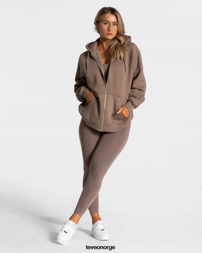 TEVEO klær 0H40JL27 mokka kvinner statement oversized jakke