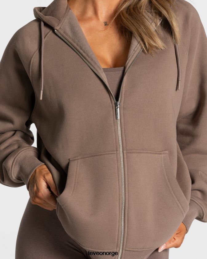 TEVEO klær 0H40JL27 mokka kvinner statement oversized jakke