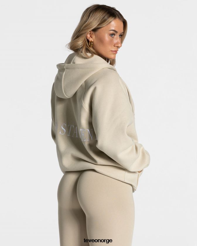 TEVEO klær 0H40JL30 sand kvinner statement oversized jakke