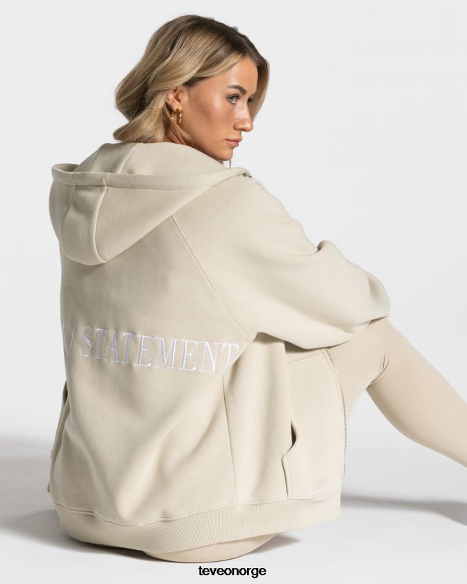 TEVEO klær 0H40JL30 sand kvinner statement oversized jakke