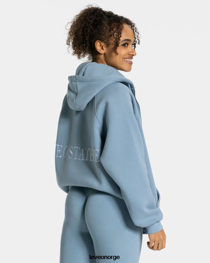 TEVEO klær 0H40JL32 stål blå kvinner statement oversized jakke