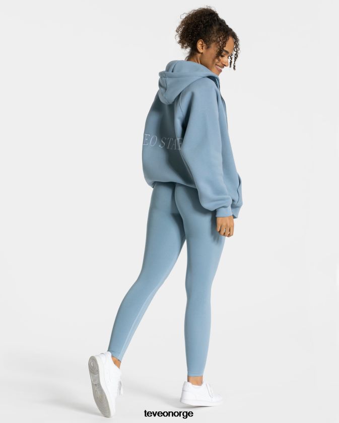 TEVEO klær 0H40JL32 stål blå kvinner statement oversized jakke