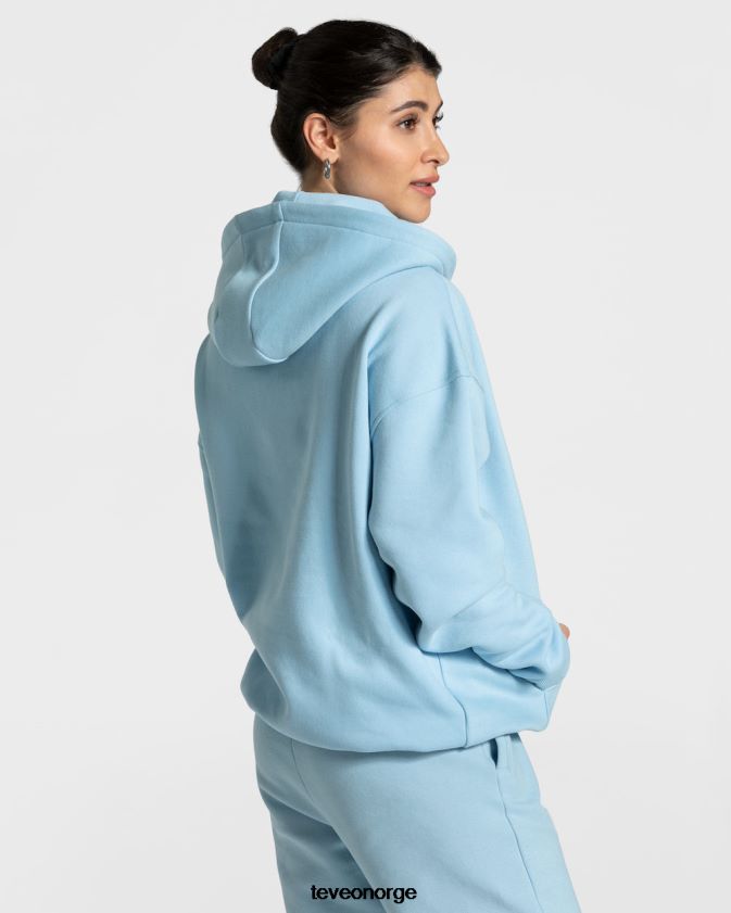 TEVEO klær 0H40JL37 baby blå kvinner college oversized hettegenser