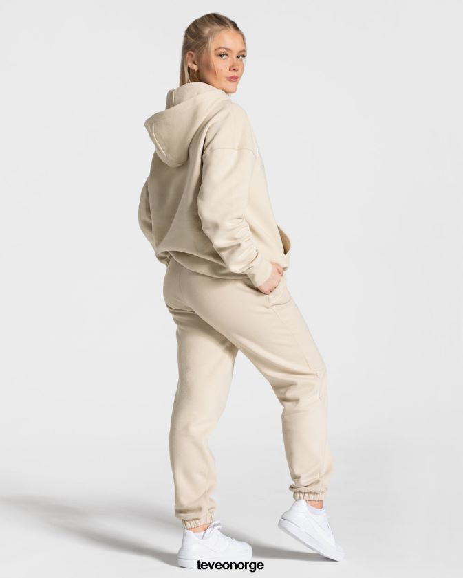 TEVEO klær 0H40JL38 beige kvinner college oversized hettegenser