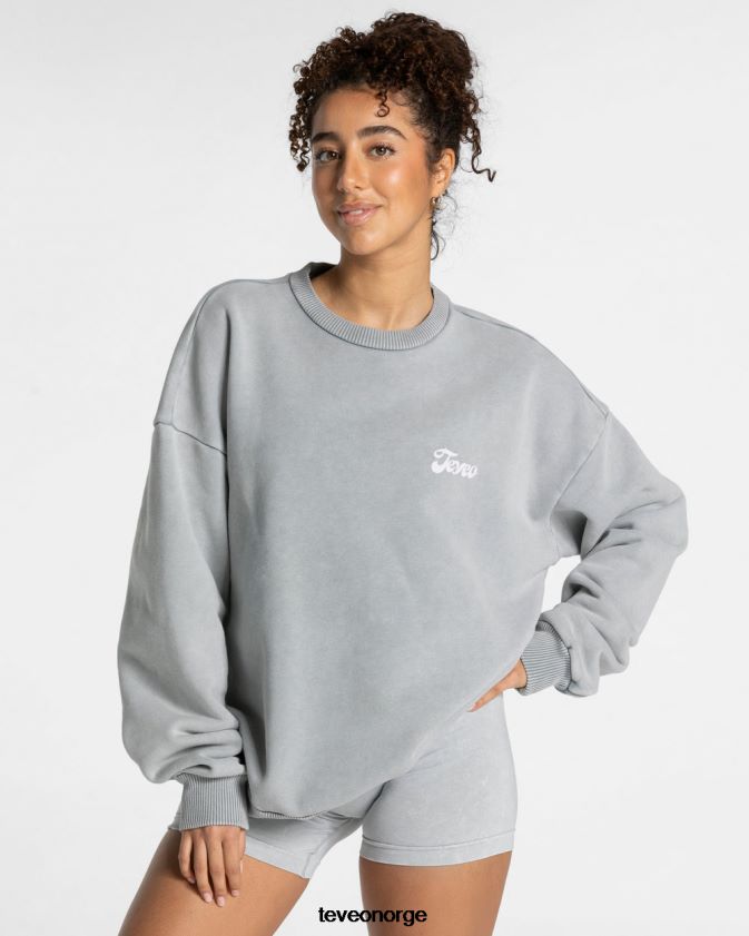 TEVEO klær 0H40JL3 lysegrå kvinner syre oversized genser