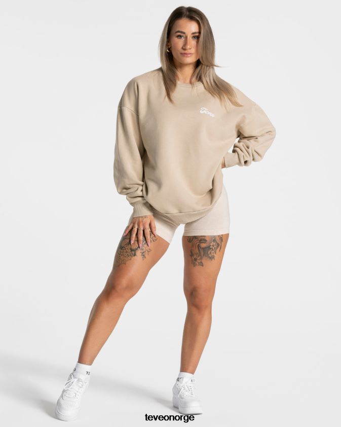 TEVEO klær 0H40JL4 sand kvinner syre oversized genser