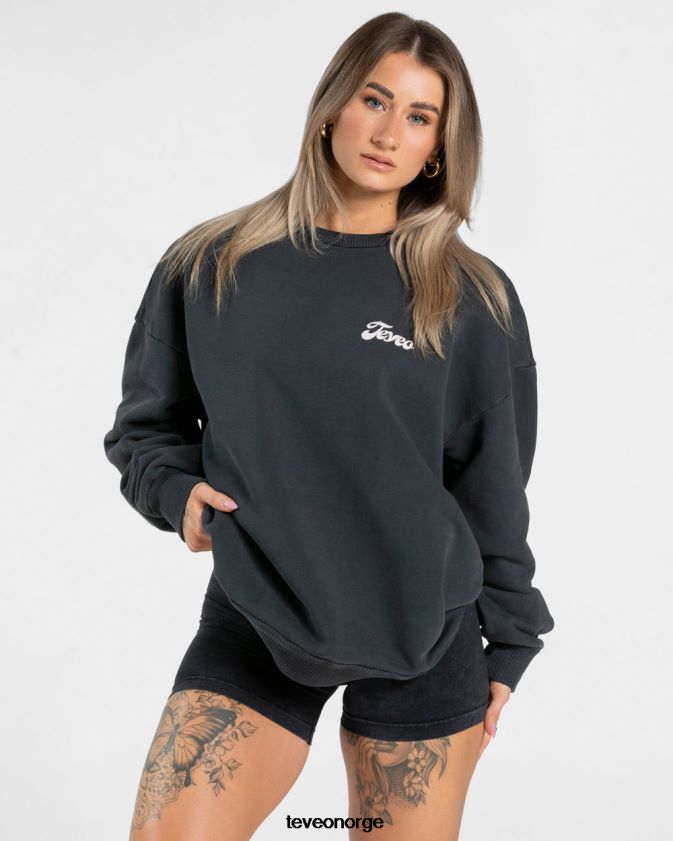 TEVEO klær 0H40JL5 svart kvinner syre oversized genser