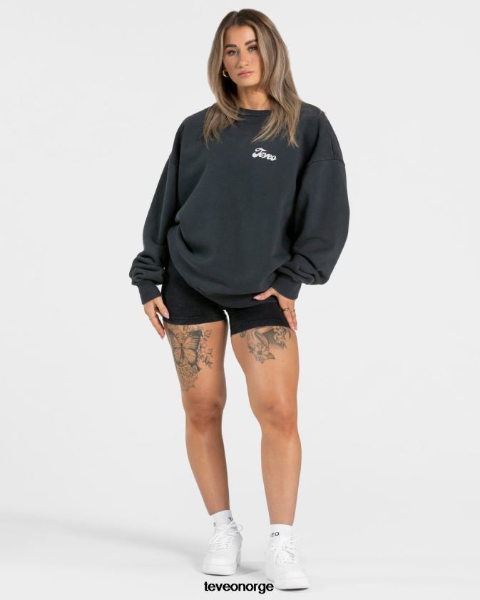 TEVEO klær 0H40JL5 svart kvinner syre oversized genser