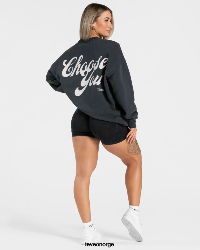 TEVEO klær 0H40JL5 svart kvinner syre oversized genser