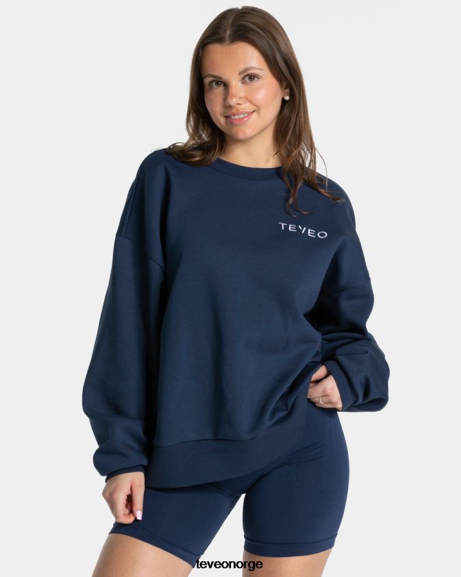 TEVEO klær 0H40JL6 mørke blå kvinner signatur oversized genser