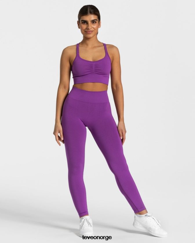 TEVEO klær 0H40JL100 fiolett kvinner tidløse scrunch-leggings