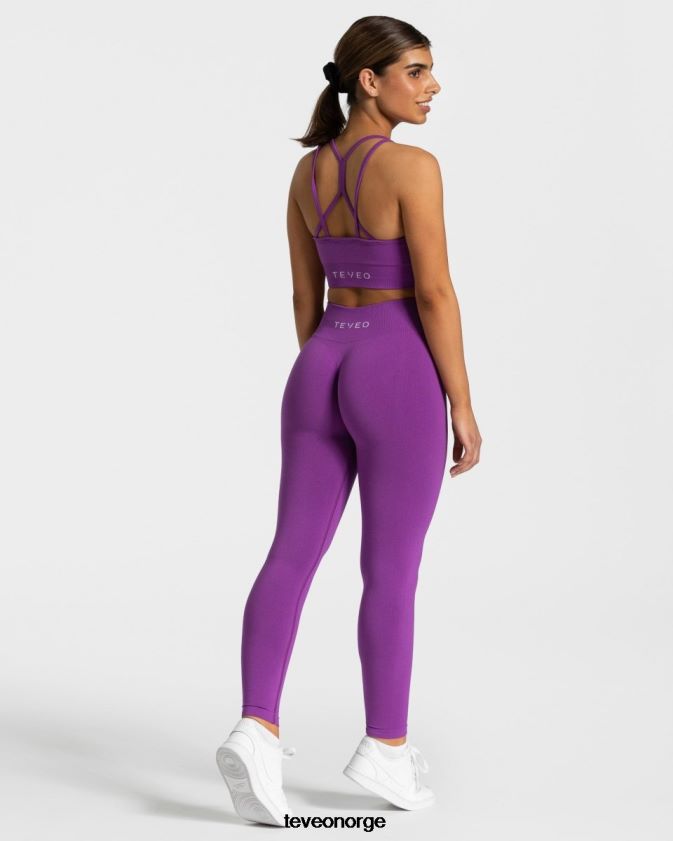 TEVEO klær 0H40JL100 fiolett kvinner tidløse scrunch-leggings