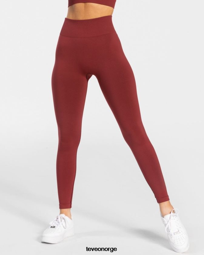 TEVEO klær 0H40JL101 vinrød kvinner tidløse scrunch-leggings
