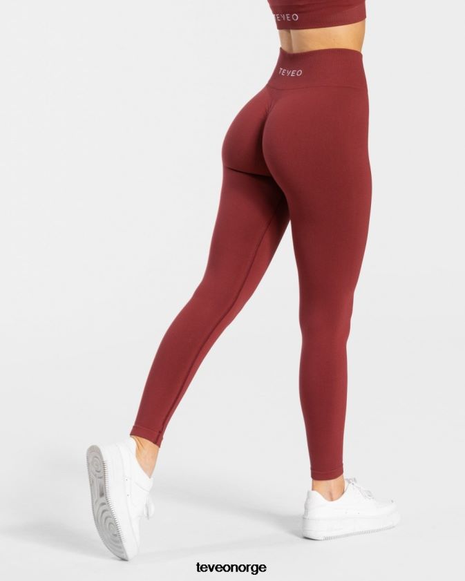 TEVEO klær 0H40JL101 vinrød kvinner tidløse scrunch-leggings