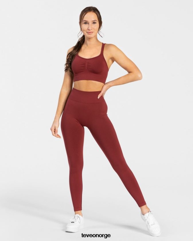 TEVEO klær 0H40JL101 vinrød kvinner tidløse scrunch-leggings