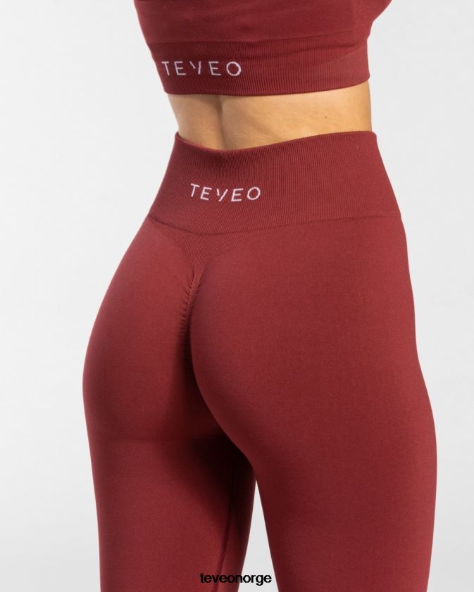 TEVEO klær 0H40JL101 vinrød kvinner tidløse scrunch-leggings