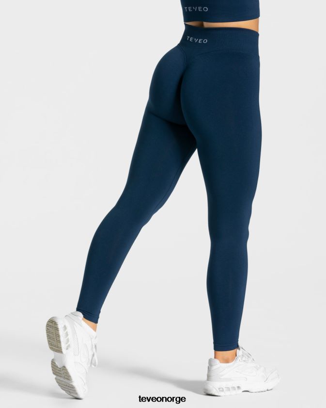TEVEO klær 0H40JL104 mørke blå kvinner statement scrunch leggings