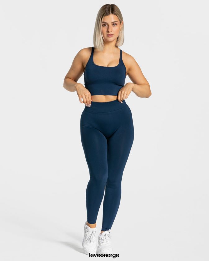 TEVEO klær 0H40JL104 mørke blå kvinner statement scrunch leggings