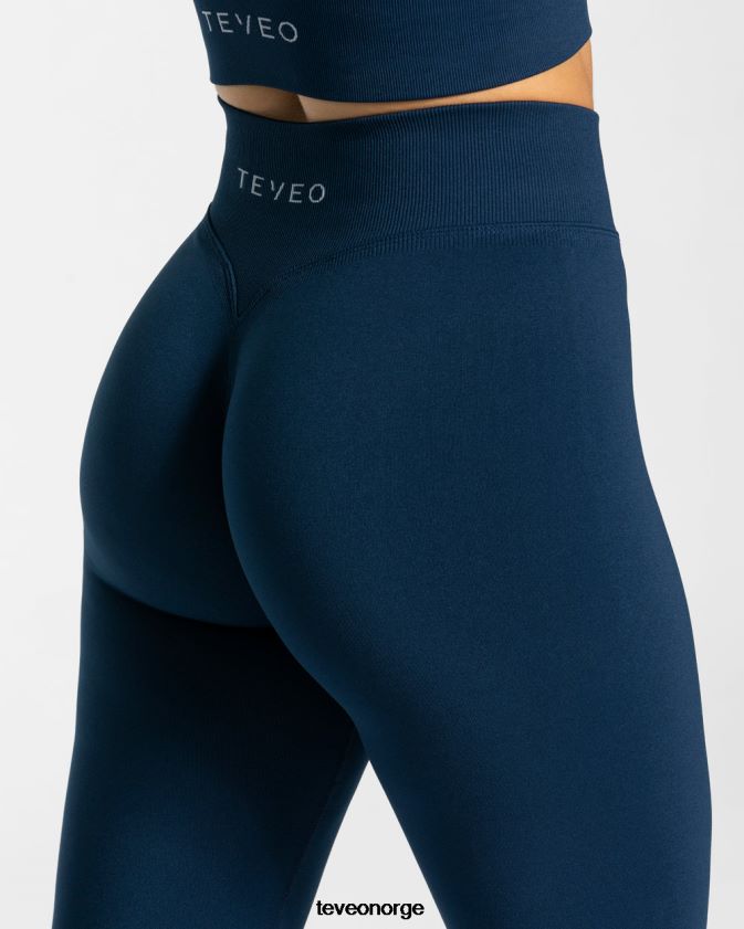 TEVEO klær 0H40JL104 mørke blå kvinner statement scrunch leggings