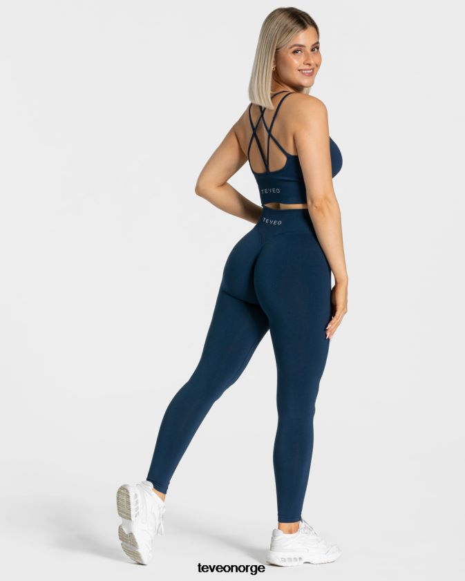 TEVEO klær 0H40JL104 mørke blå kvinner statement scrunch leggings