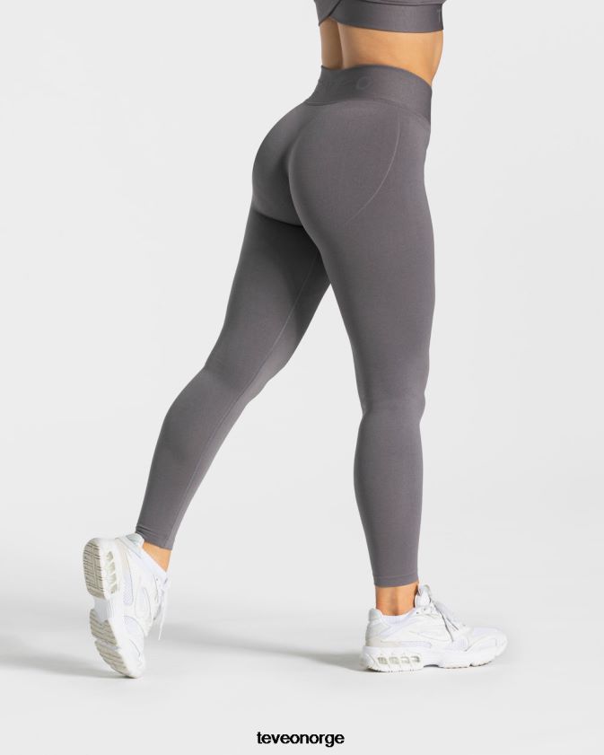 TEVEO klær 0H40JL105 grafitt kvinner leggings i v-form