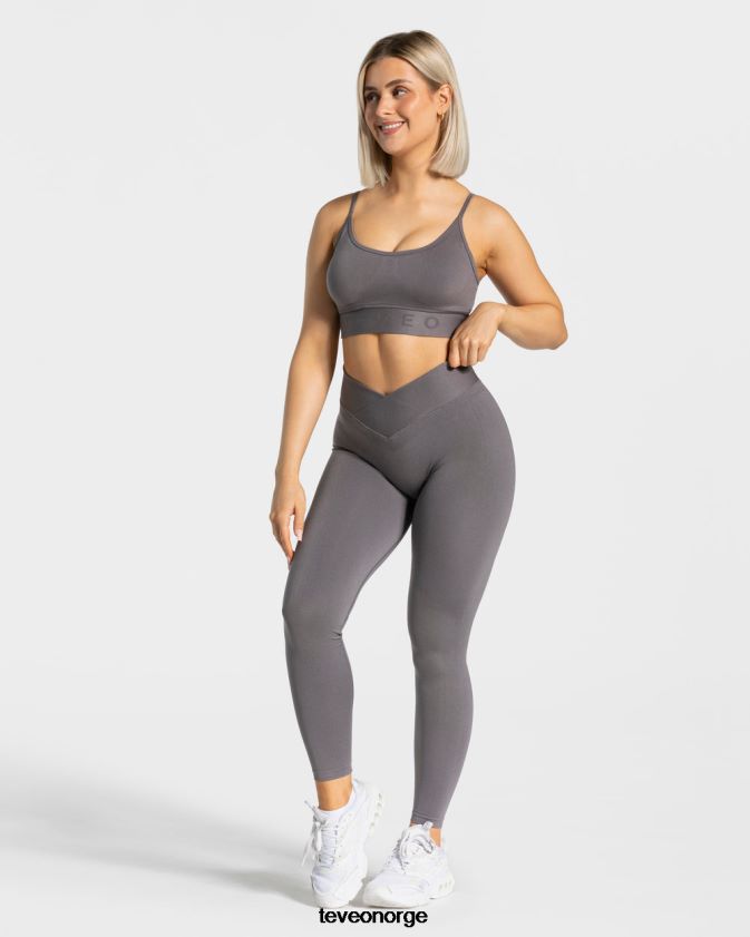 TEVEO klær 0H40JL105 grafitt kvinner leggings i v-form