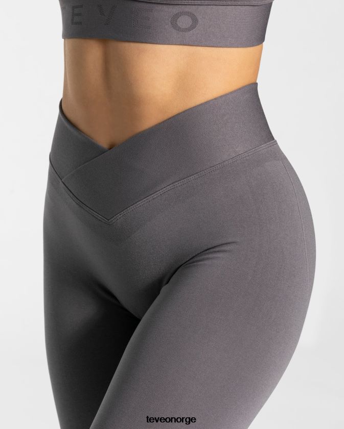 TEVEO klær 0H40JL105 grafitt kvinner leggings i v-form