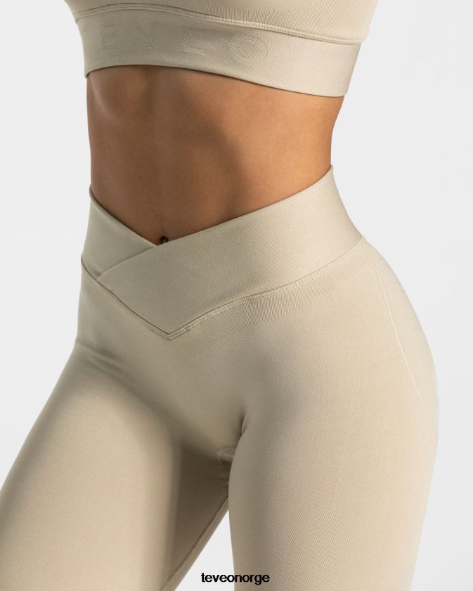 TEVEO klær 0H40JL107 sand kvinner leggings i v-form
