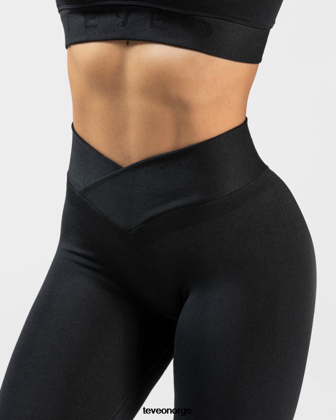 TEVEO klær 0H40JL108 svart kvinner leggings i v-form