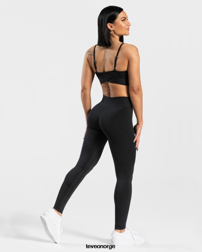 TEVEO klær 0H40JL108 svart kvinner leggings i v-form