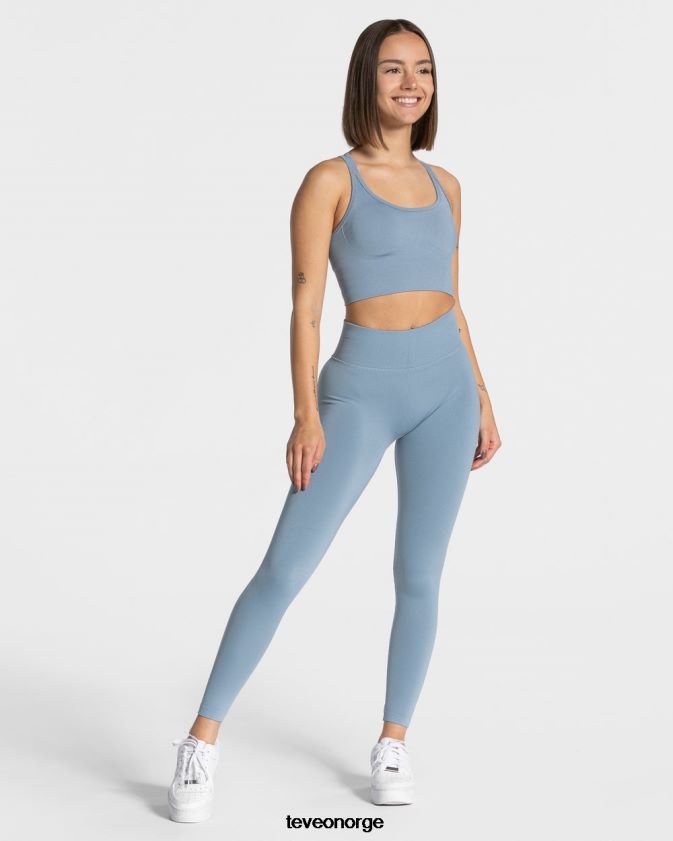 TEVEO klær 0H40JL119 stål blå kvinner statement scrunch leggings