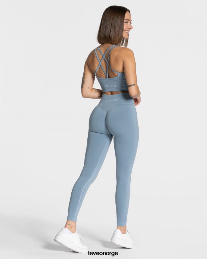 TEVEO klær 0H40JL119 stål blå kvinner statement scrunch leggings