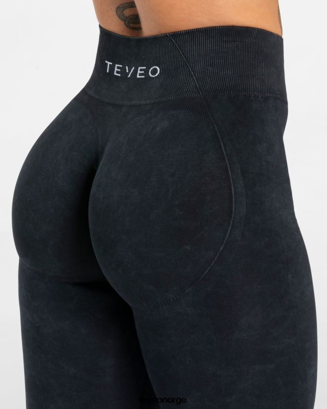 TEVEO klær 0H40JL49 svart kvinner syrede skjulte scrunch-leggings