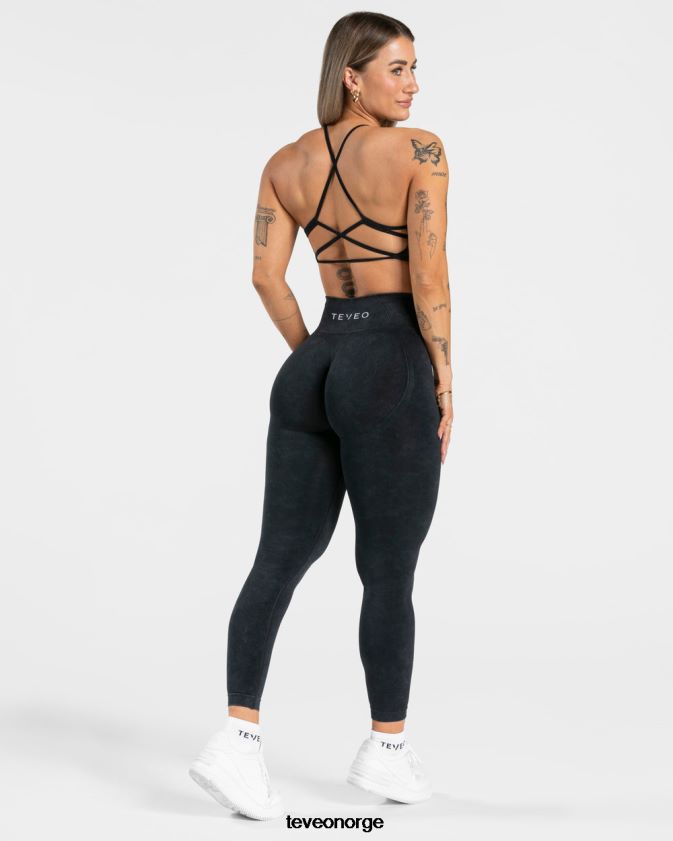 TEVEO klær 0H40JL49 svart kvinner syrede skjulte scrunch-leggings