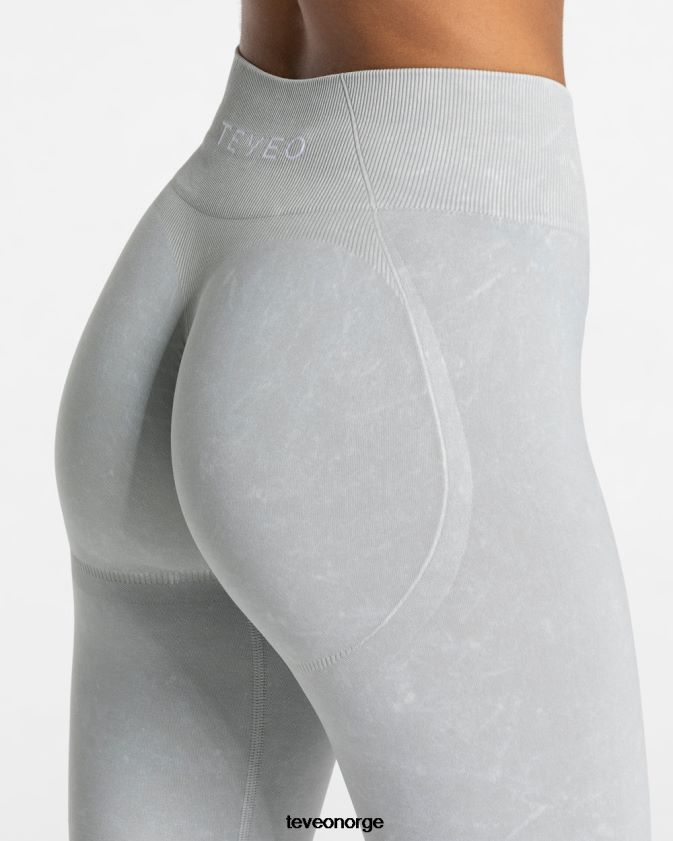 TEVEO klær 0H40JL50 lysegrå kvinner syrede skjulte scrunch-leggings