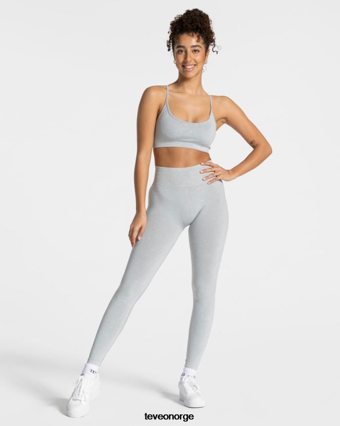 TEVEO klær 0H40JL50 lysegrå kvinner syrede skjulte scrunch-leggings