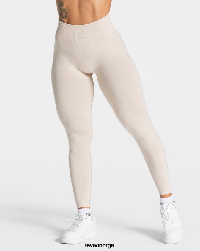 TEVEO klær 0H40JL51 sand kvinner syrede skjulte scrunch-leggings