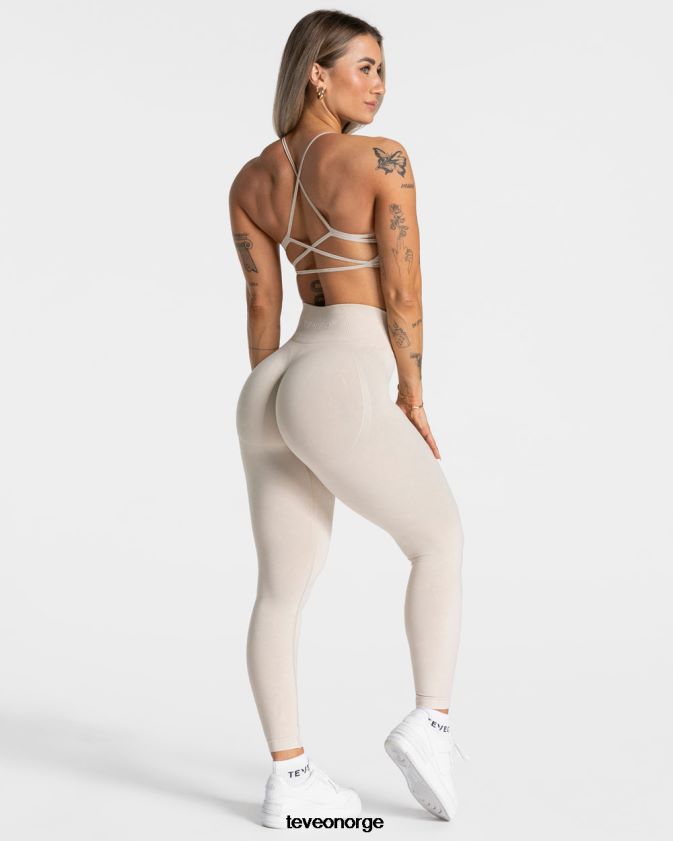 TEVEO klær 0H40JL51 sand kvinner syrede skjulte scrunch-leggings