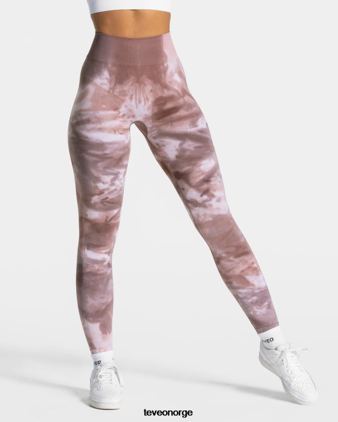 TEVEO klær 0H40JL56 jord kvinner tie dye scrunch leggings