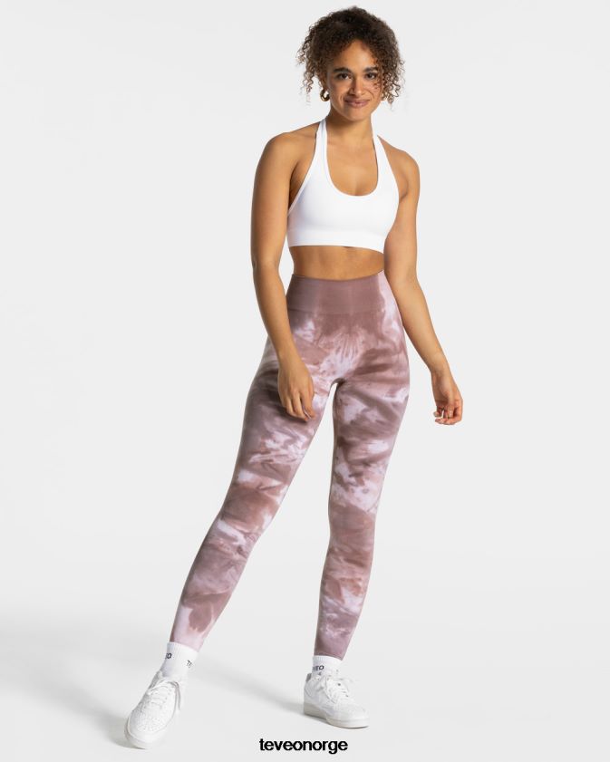 TEVEO klær 0H40JL56 jord kvinner tie dye scrunch leggings