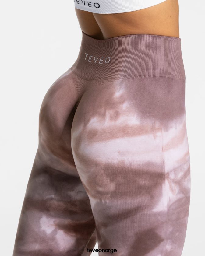 TEVEO klær 0H40JL56 jord kvinner tie dye scrunch leggings