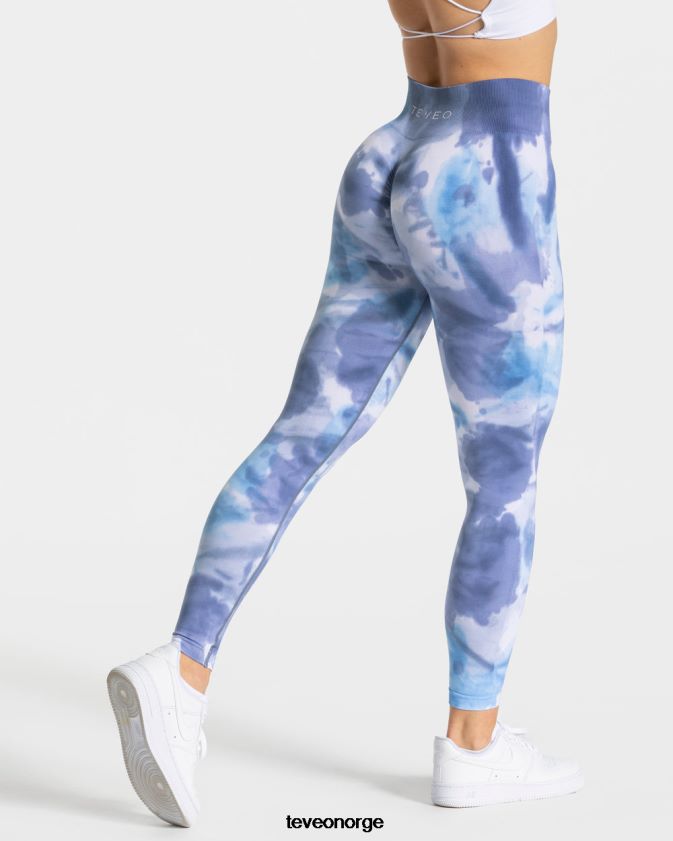 TEVEO klær 0H40JL58 hav kvinner tie dye scrunch leggings
