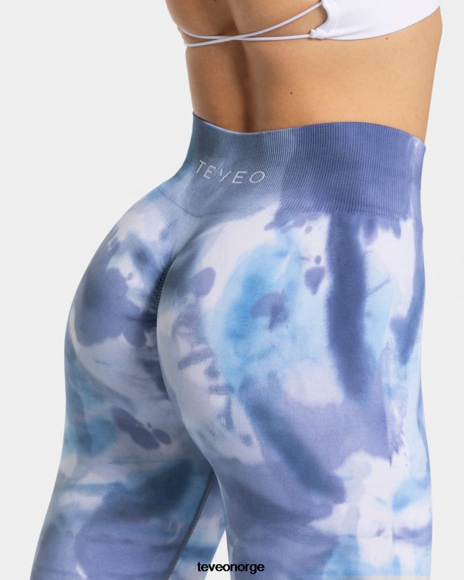 TEVEO klær 0H40JL58 hav kvinner tie dye scrunch leggings