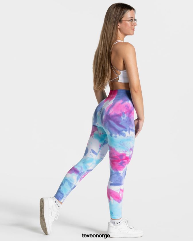TEVEO klær 0H40JL59 kald kvinner tie dye scrunch leggings